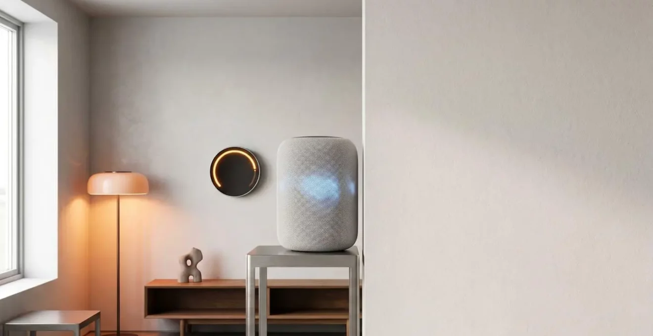 Interconnected smart home devices communicating seamlessly in a modern living environment