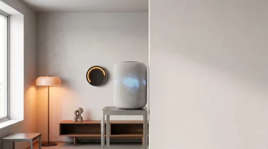 Interconnected smart home devices communicating seamlessly in a modern living environment