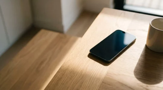 Smartphone displaying dynamic performance states with ambient thermal environmental factors