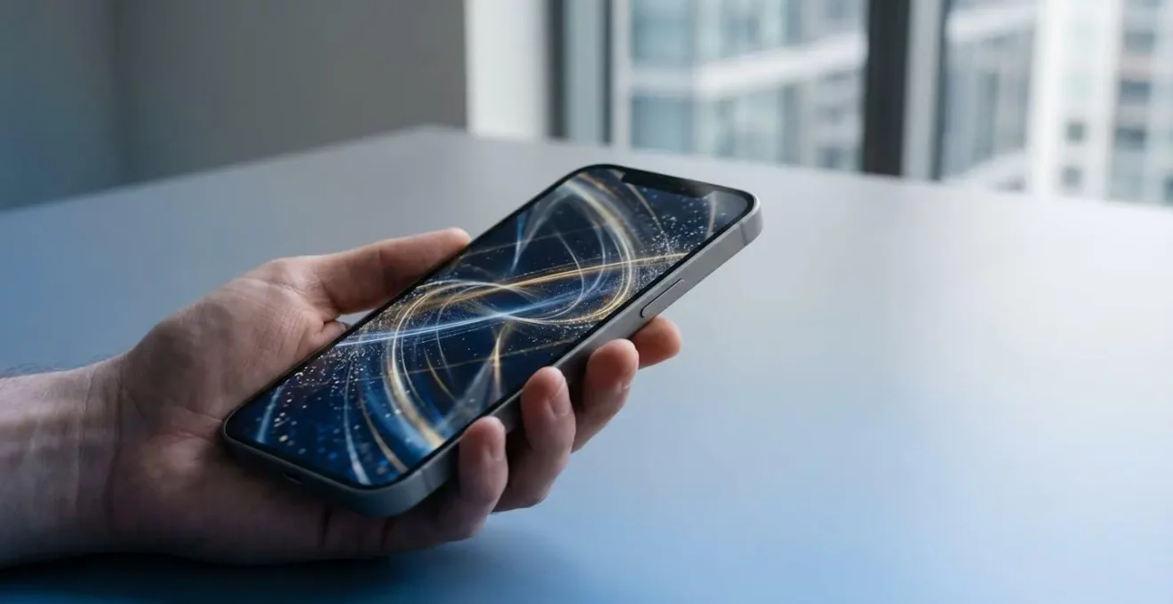 Abstract visualization of secure mobile VPN connection protecting digital privacy